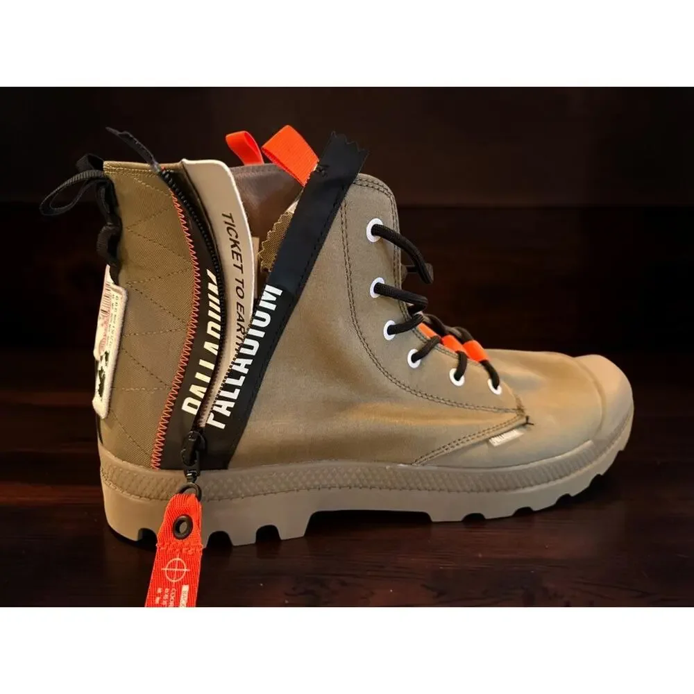 Palladium Pampa Lite Journey Boots Olive Night Green Orange Men's Size 13